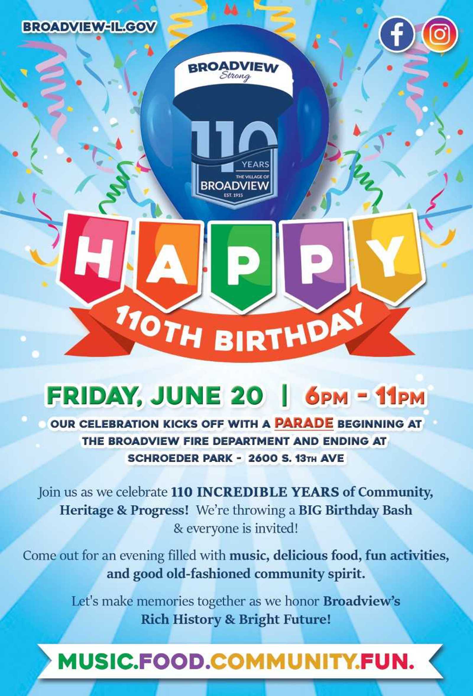 110 Broadview Birthday - Friday, June 20